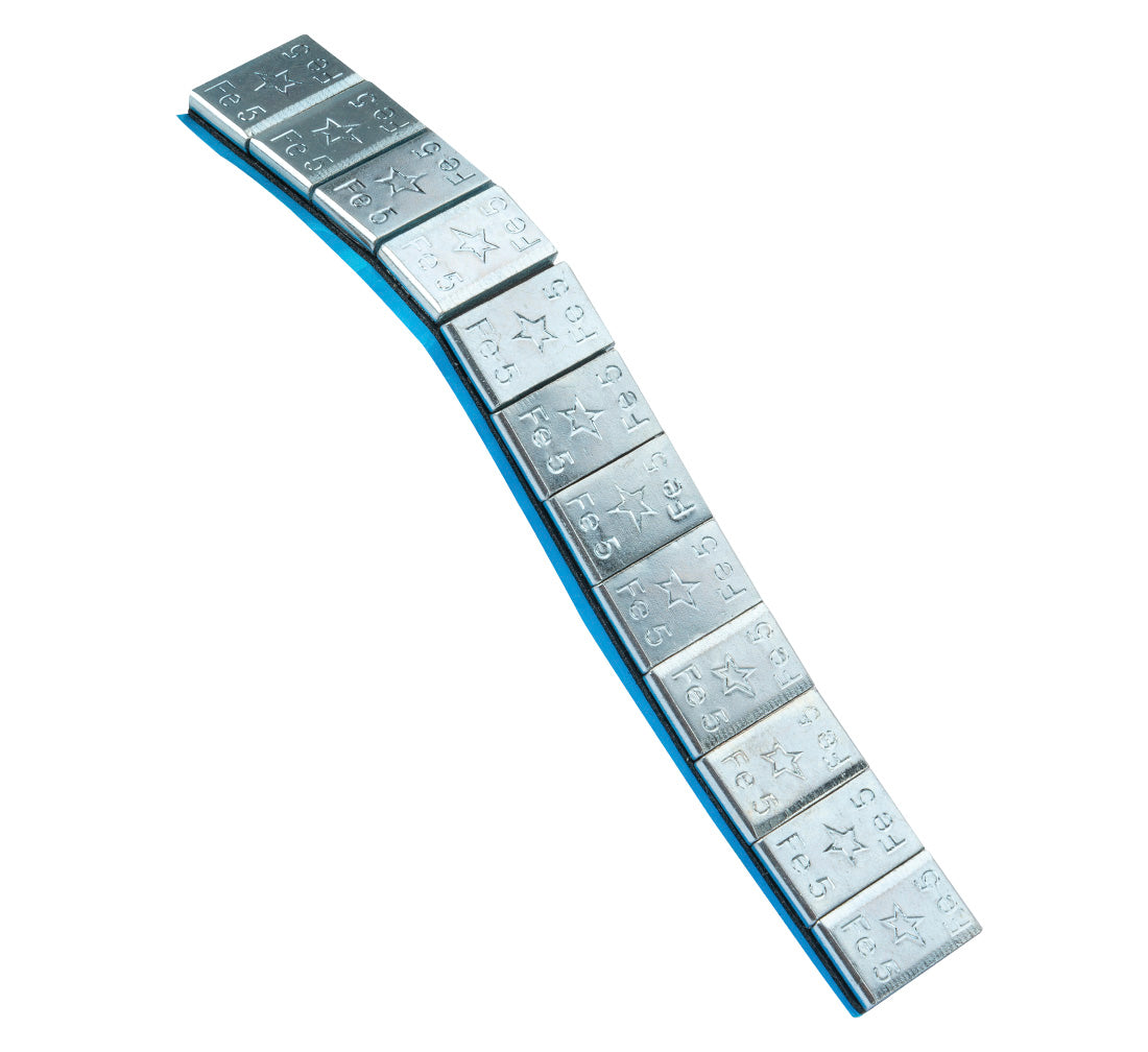 Striscia adesiva pesi equilibratura, contrappesi adesivi per cerchioni auto, pesi di bilanciatura, per auto, furgoni e SUV, 5 g Edgy FiveStars 50 strisce