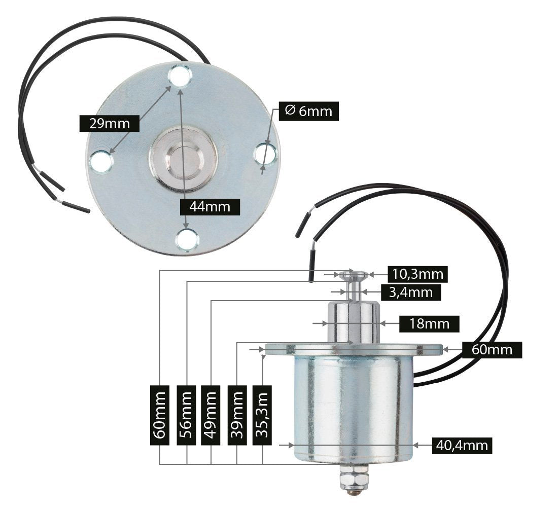 Elettromagnete solenoide, perno elettromagnetico per sollevatori due colonne L-220