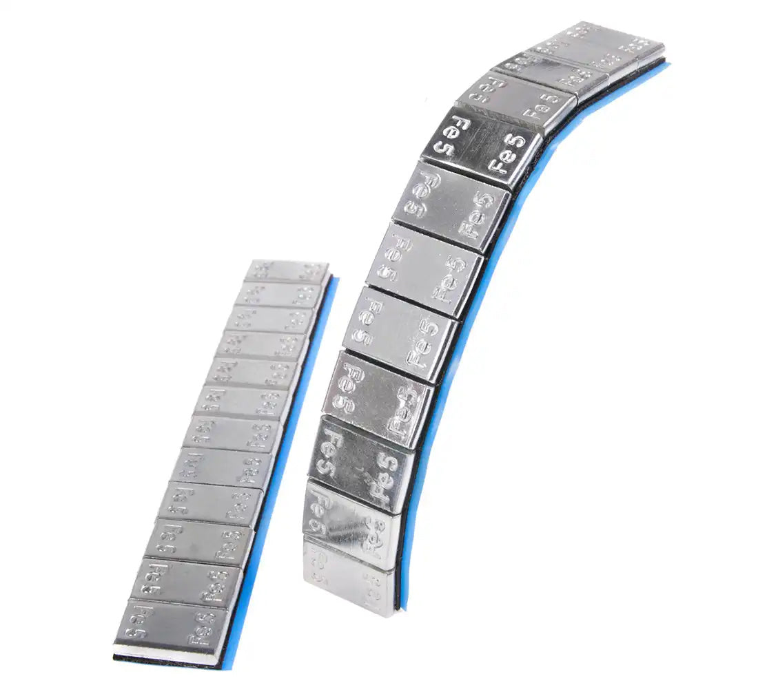 Striscia adesiva pesi equilibratura, contrappesi adesivi per cerchioni auto, pesi di bilanciatura, per auto, furgoni e SUV, 5 g Fe Edgy 100 strisce