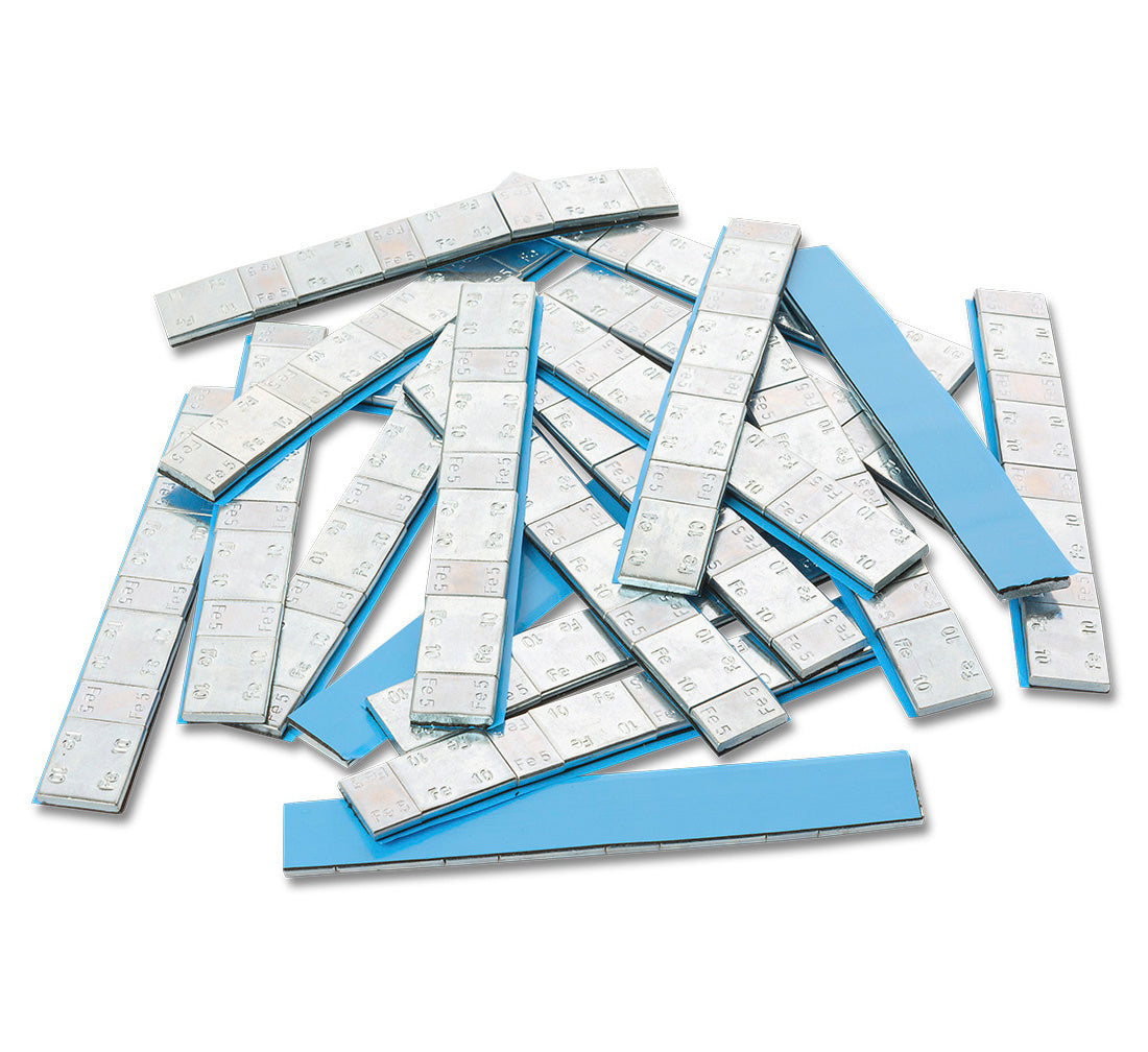 Striscia adesiva pesi equilibratura, contrappesi adesivi per cerchioni auto, pesi di bilanciatura, per auto, furgoni e SUV, 5/10 g Fe Edgy 100 strisce