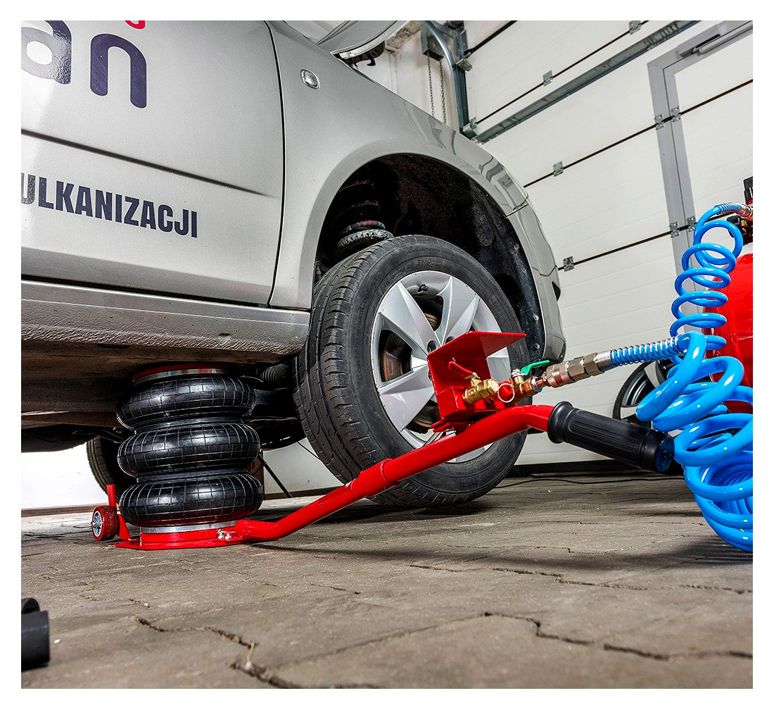 Cric ad aria compressa, 3,5 tonnellate/3500 kg, cric airbag, sollevamento 15–38 cm, cric pneumatico da sollevamento pneumatico con maniglia per auto, garage, Redats Polonia