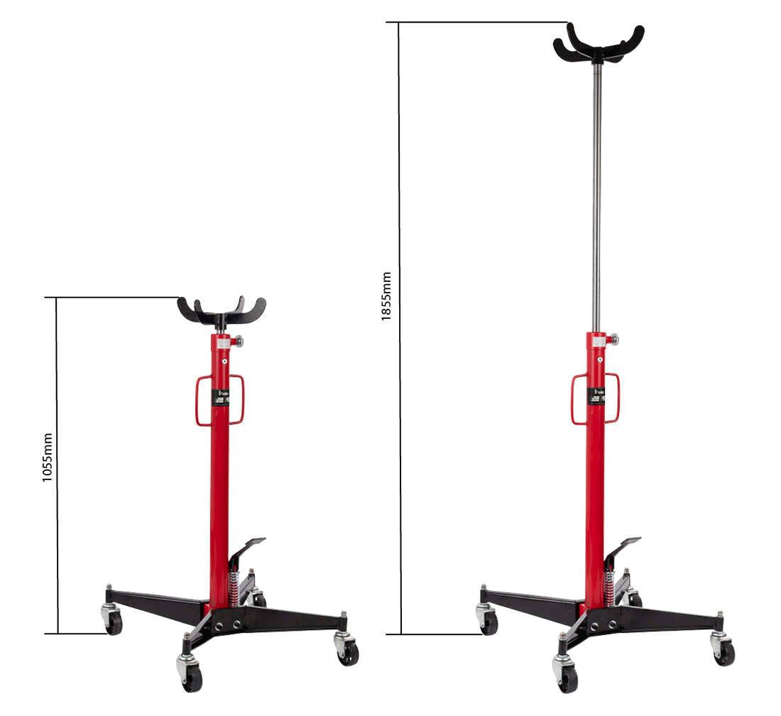 Sollevatore idraulico da fossa, idraulico, portata 500 kg 0,5 t, per sottoponte cambio motore, sollevamento 110-187 cm