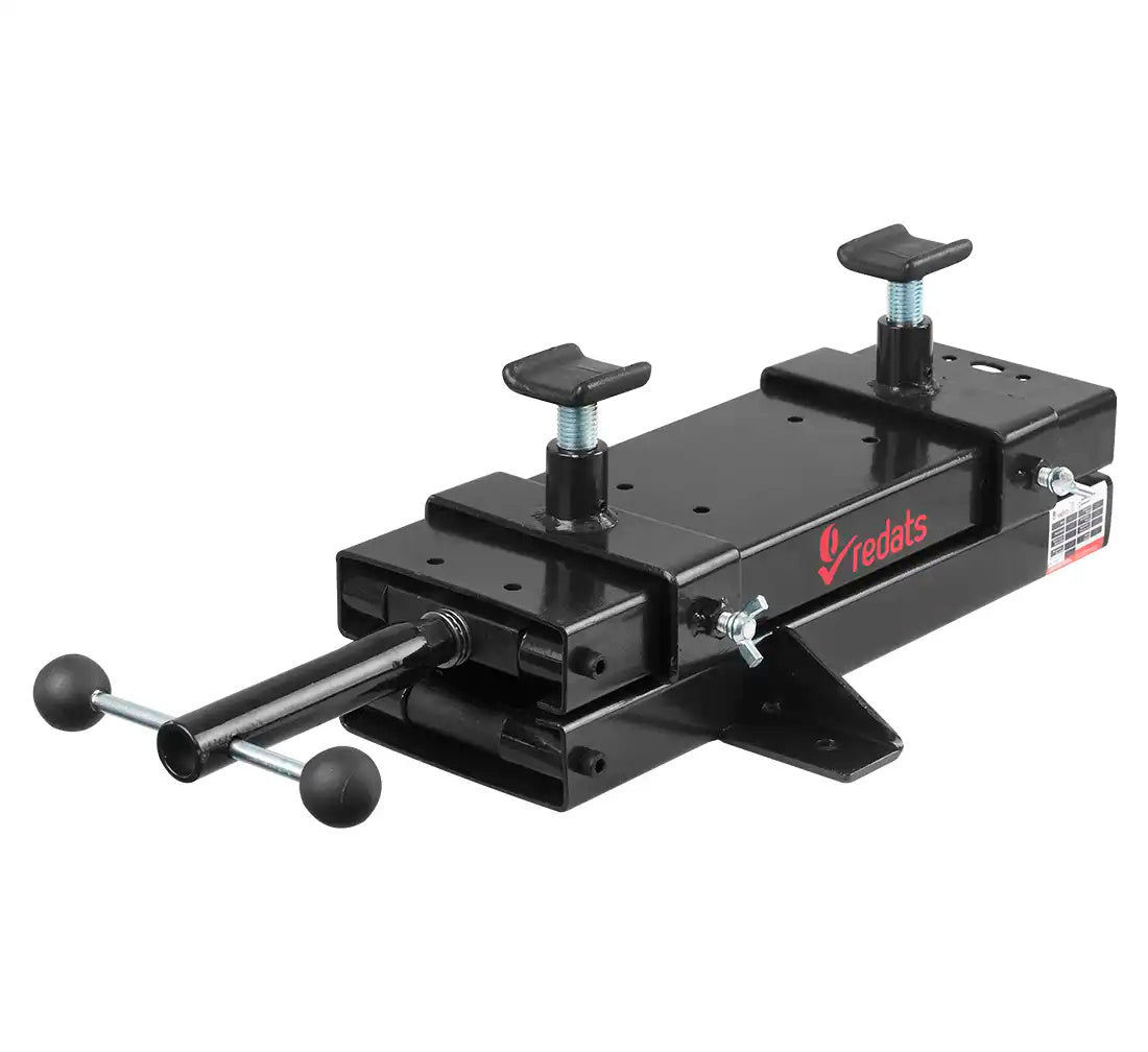 Ponte sollevatore cric idraulico a forbice per moto da officina capacità max. 500kg altezza regolabile 9,5-42,5 cm, cavalletto alzamoto con 2 selle antiscivolo da officina operazione idraulica, Redats