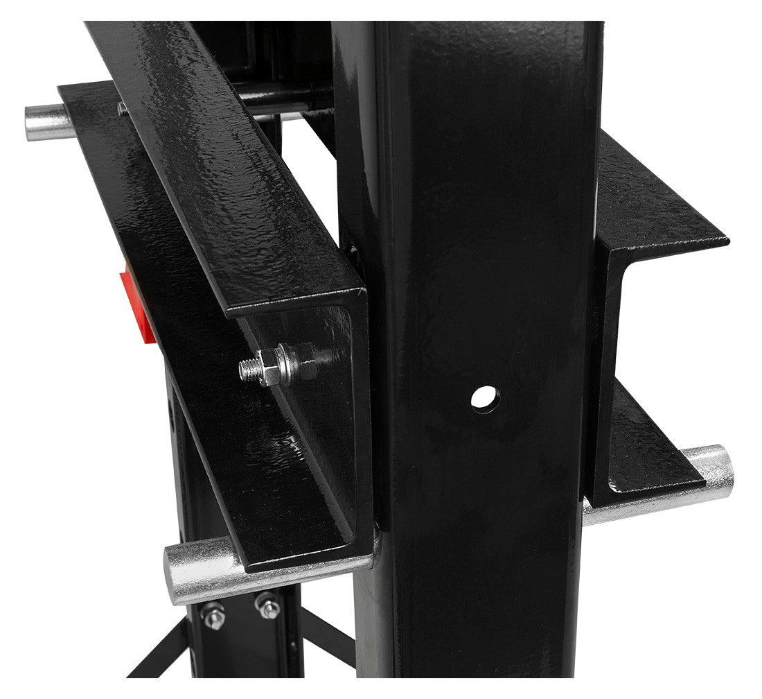 Pressa idraulica a doppia azione 20t, da officina, altezza massima di lavoro 970mm, regolabile in 8 posizioni, cilindro idraulico