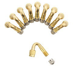 Estensione valvola pneumatico set, 10 pezzi, angolo 45° gradi, estensori di valvole, estensori valvola per auto bici camion motocicletta