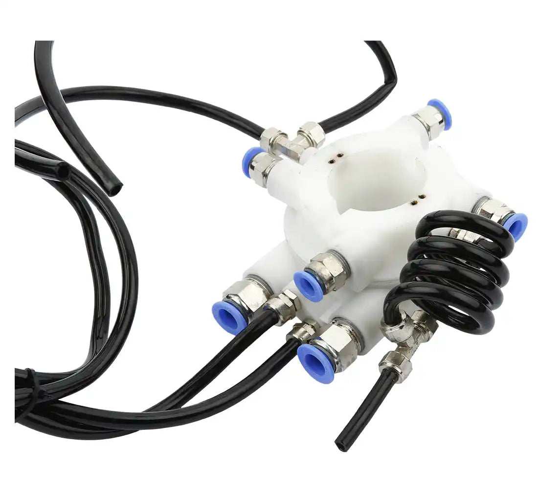 Valvola di controllo dell'aria per pneumatici, valvola a pedale per macchina smontagomme, Ø49 mm, connettori per tubi con diametro esterno, interruttore pneumatico