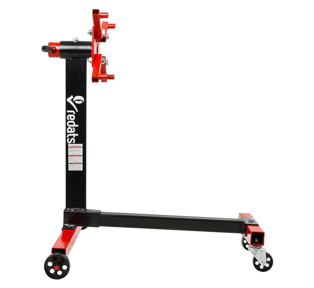 Cavalletto per motore supporto sostegno motore 450 kg, rotante, esta regolabile 360°, 4 ruote, manutenzione veicoli, Redats