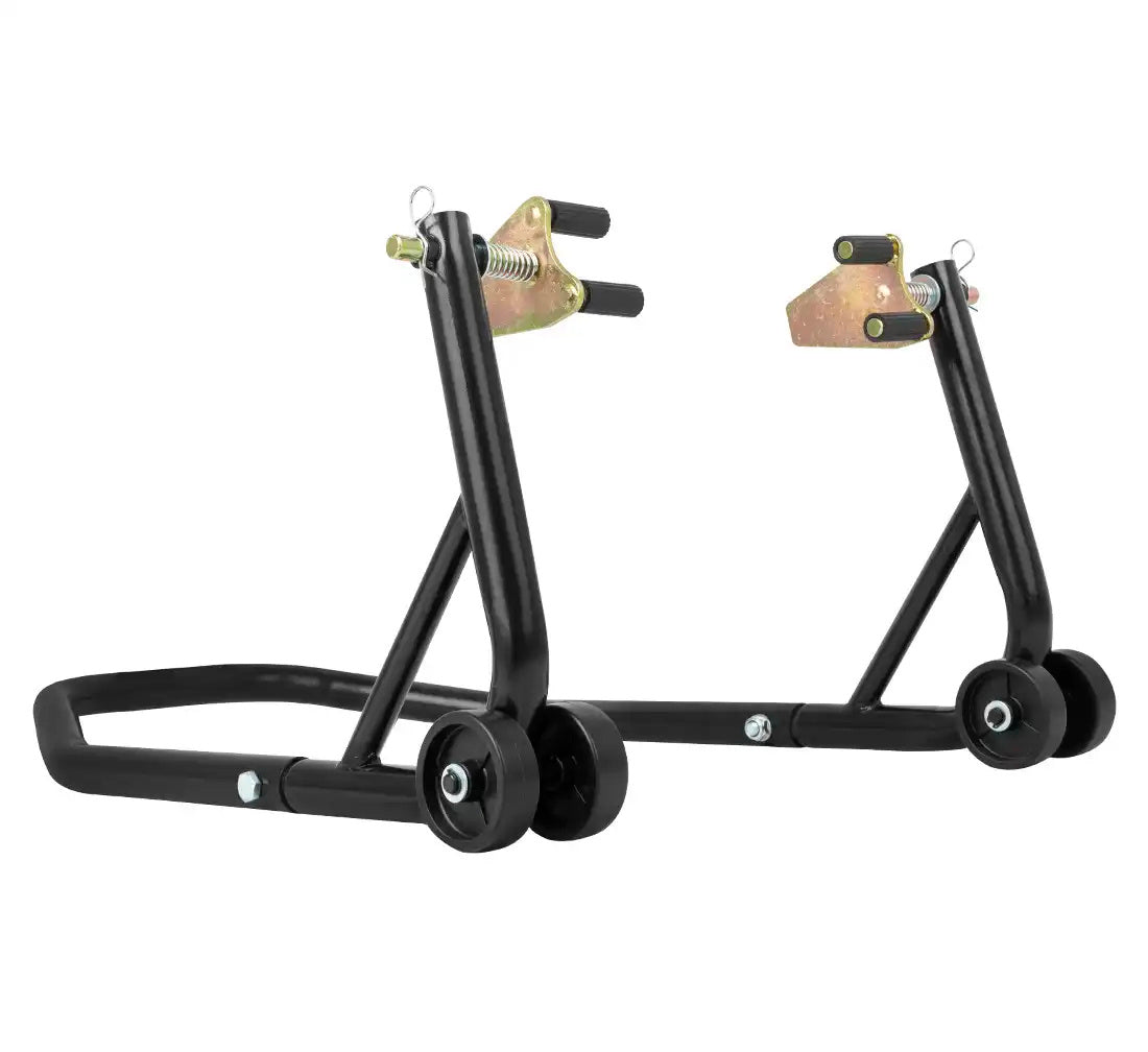 Cavalletto per ruote anteriori per il sollevamento della moto bici garage capacità carico max. 100kg, cavalletto supporto per moto bici da officina adatto testa della forcella a doppia u + l, Redats