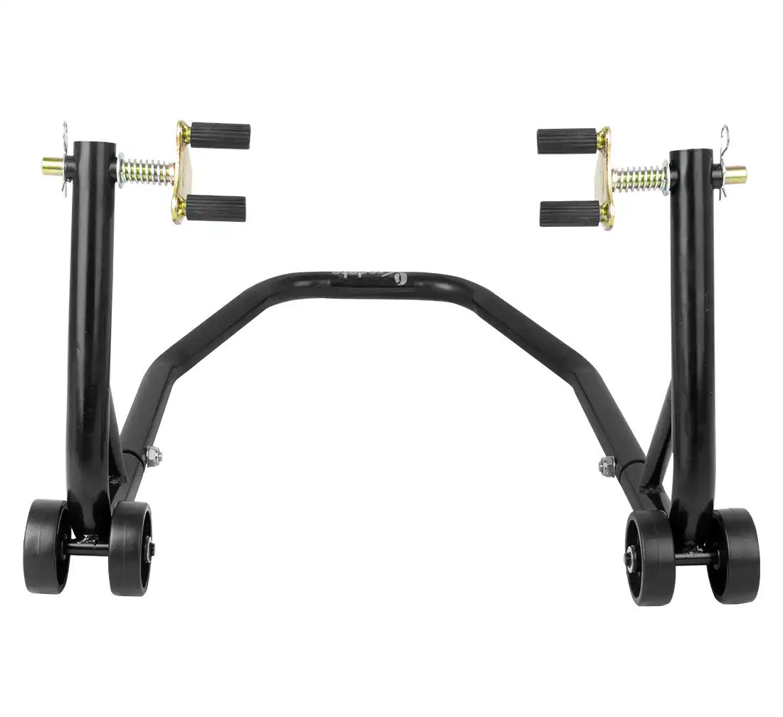 Cavalletto per ruote anteriori per il sollevamento della moto bici garage capacità carico max. 100kg, cavalletto supporto per moto bici da officina adatto testa della forcella a doppia u + l, Redats