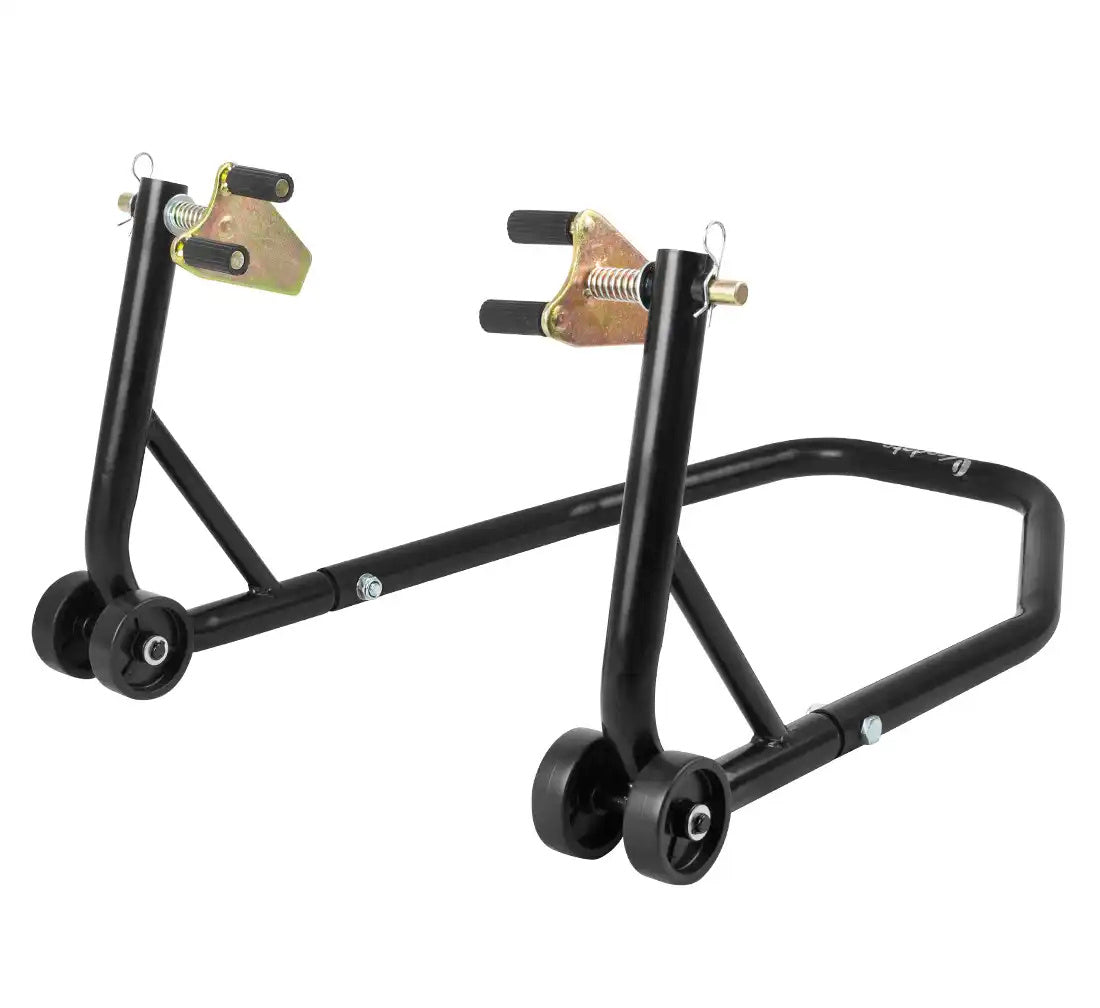 Cavalletto per ruote anteriori per il sollevamento della moto bici garage capacità carico max. 100kg, cavalletto supporto per moto bici da officina adatto testa della forcella a doppia u + l, Redats