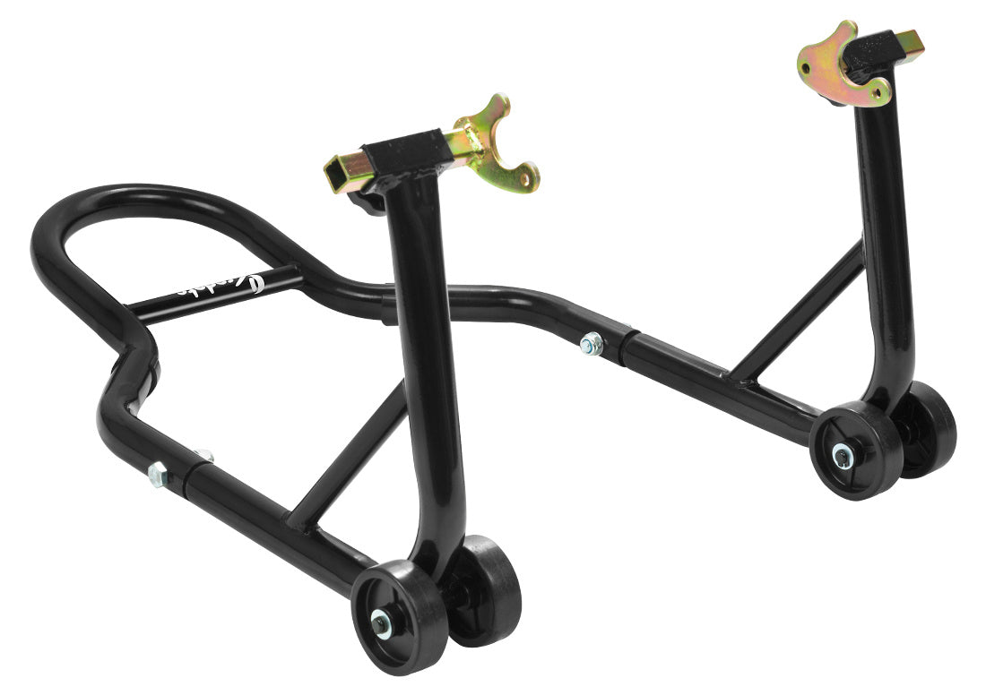 Cavalletto per ruote posteriori per il sollevamento della moto bici garage capacità carico max. 300kg, cavalletto supporto per moto bici da officina adatto testa della forcella a doppia u + l, Redats