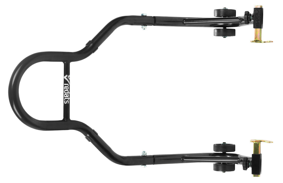 Cavalletto per ruote posteriori per il sollevamento della moto bici garage capacità carico max. 300kg, cavalletto supporto per moto bici da officina adatto testa della forcella a doppia u + l, Redats