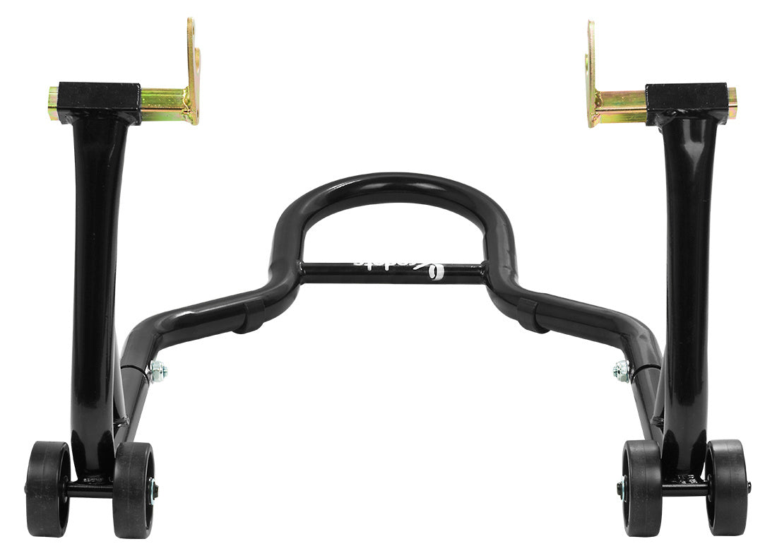 Cavalletto per ruote posteriori per il sollevamento della moto bici garage capacità carico max. 300kg, cavalletto supporto per moto bici da officina adatto testa della forcella a doppia u + l, Redats