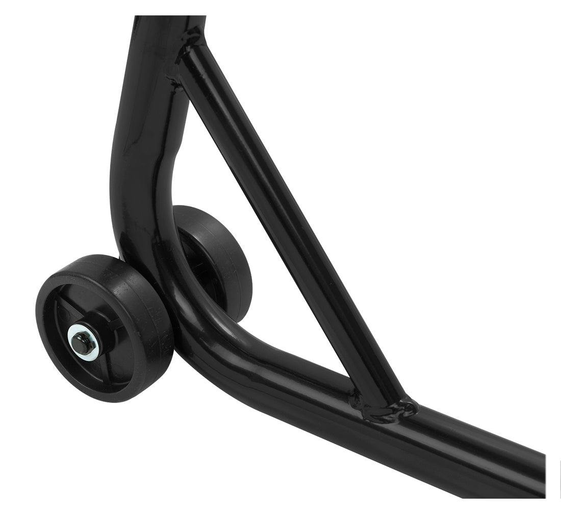 Cavalletto per ruote posteriori per il sollevamento della moto bici garage capacità carico max. 300kg, cavalletto supporto per moto bici da officina adatto testa della forcella a doppia u + l, Redats