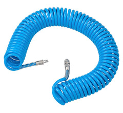 Tubo a spirale per aria compressa, 15 m diametro 8 × 12 mm con attacchi rapidi inclusi