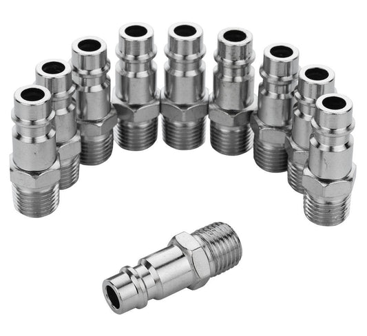 Raccordo a innesto rapido , 1/4'' maschio,filetto esterno ,per aria compressa