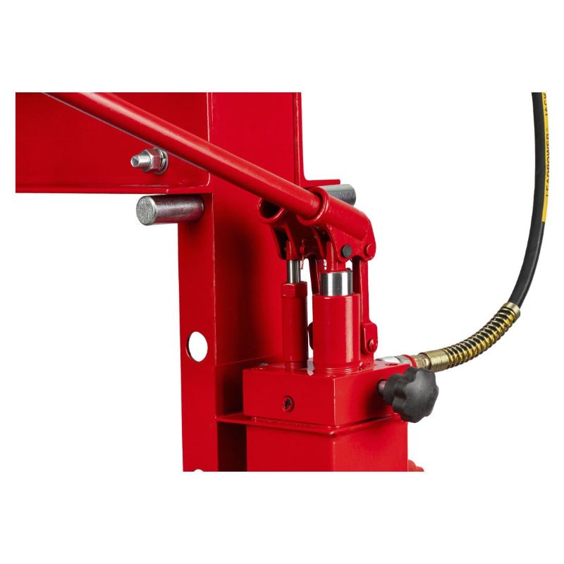Pressa idraulica a doppia azione 20t, da officina, altezza massima di lavoro 970mm, regolabile in 8 posizioni, cilindro idraulico
