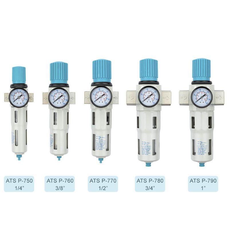Filtro aria con regolatore di pressione del separatore d'acqua, regolatore del compressore d'aria con valvola di riduzione della pressione e manometro, accessorio per utensili pneumatici, 3/4 P-780 Pro