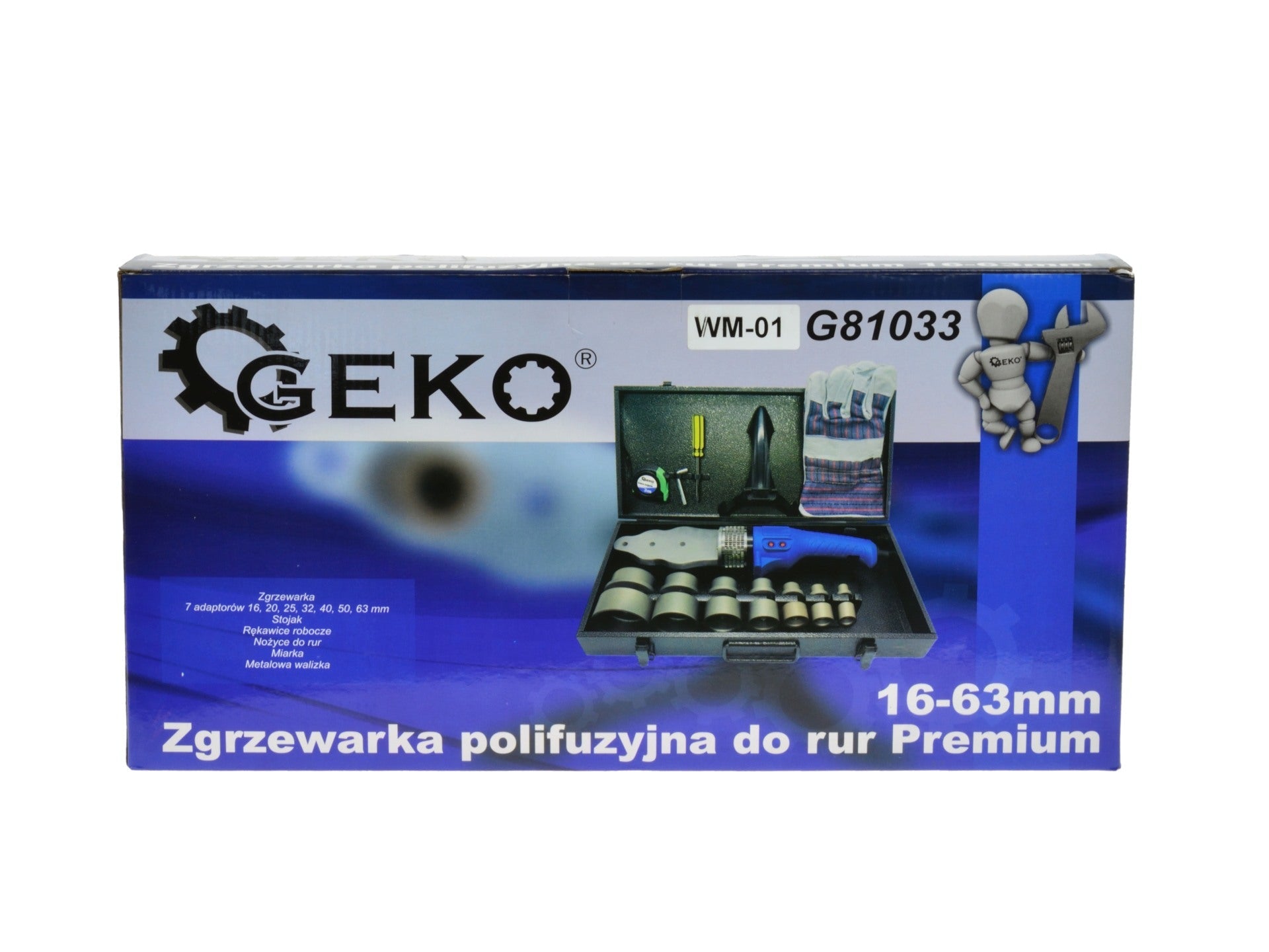 Polifusore/saldatore per tubi in polipropilene con 7 matrici e accessori - pvc 1500w stazione saldante, 16-63 mm