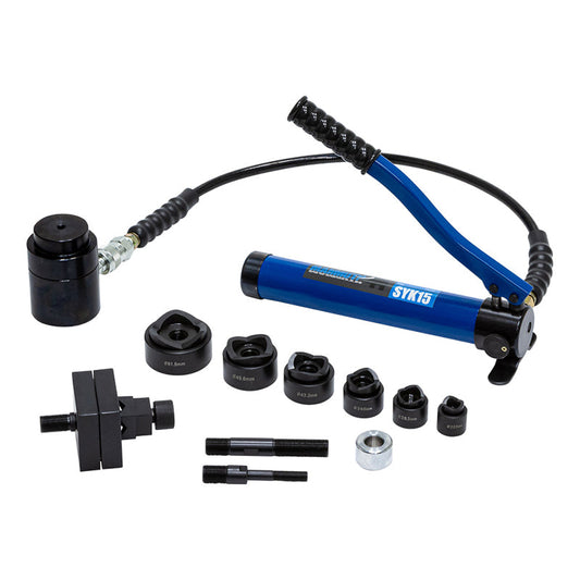 Punzone idraulico hydraulic knockout kit 21,5 – 61,5 mm, punzonatrice idraulica in acciaio inox, strumento di perforazione per condotto elettrico, kit di punzonatrice idraulica per perforazione