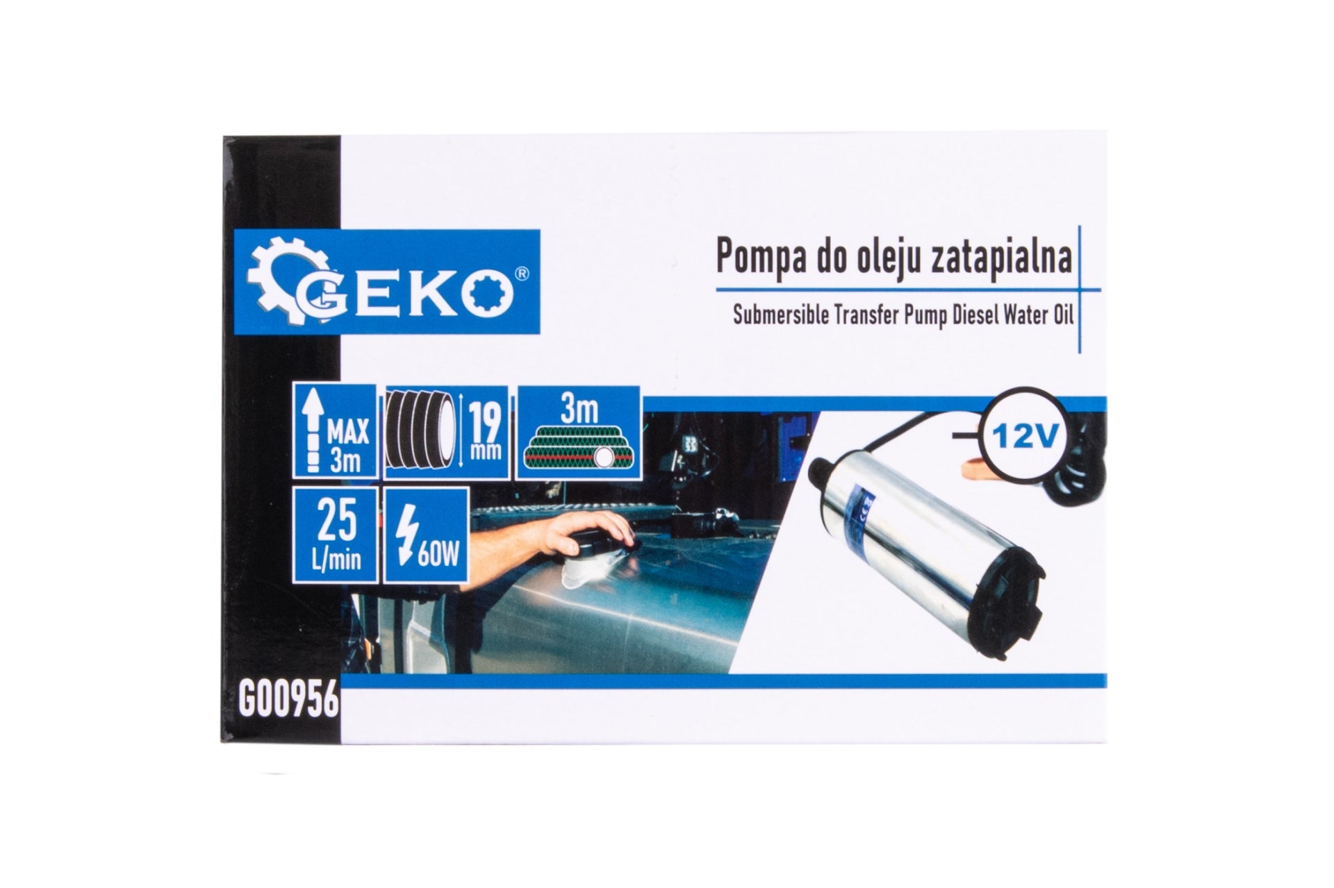 Pompa sommersa 60w 12 v 25 l/min con tubo da 3 m per trasferimento gasolio e liquidi,pompa sommergibile per pompaggio di acqua diesel