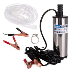 Pompa sommersa 60w 12 v 25 l/min con tubo da 3 m per trasferimento gasolio e liquidi,pompa sommergibile per pompaggio di acqua diesel