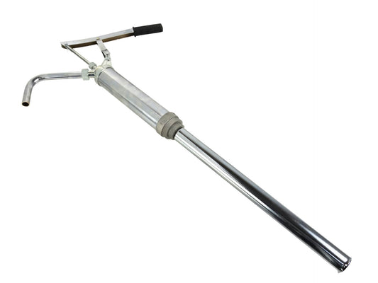 Pompa a leva per fusti d'olio manuale, portata 20 l/min, con tubo  telescopico, a barile, a leva, per travaso ,per l'estrazione di gasolio,olio lubrificante, 60-220 litri