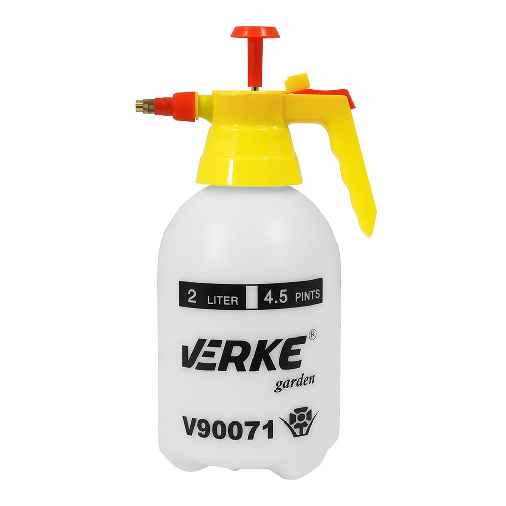Pompa a pressione manuale, spruzzatore con ugello regolabile e valvola di sicurezza, nebulizzatore per giardino e casa in plastica resistente, 2 litri