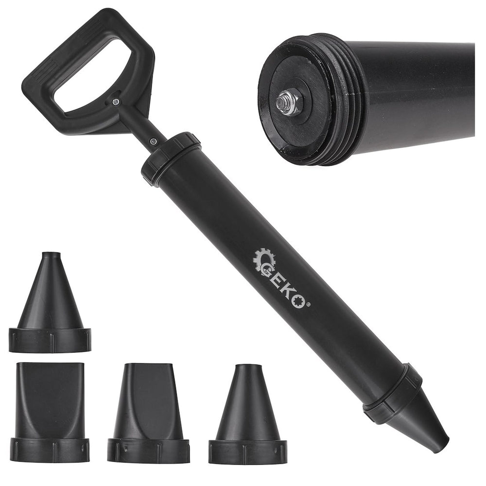 Pompa manuale per stuccatura fughe piastrelle a siringa, con 4 ugelli, 850 ml Geko