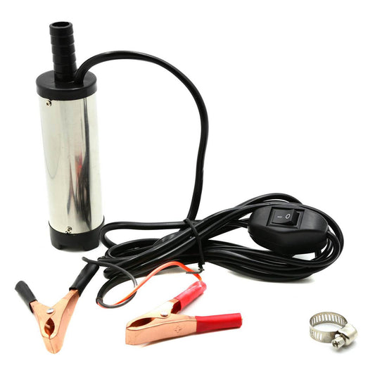 Pompa sommersa di travaso gasolio,olio ed acqua 12v ,pompa sommergibile per pompaggio di acqua diesel 37 mm