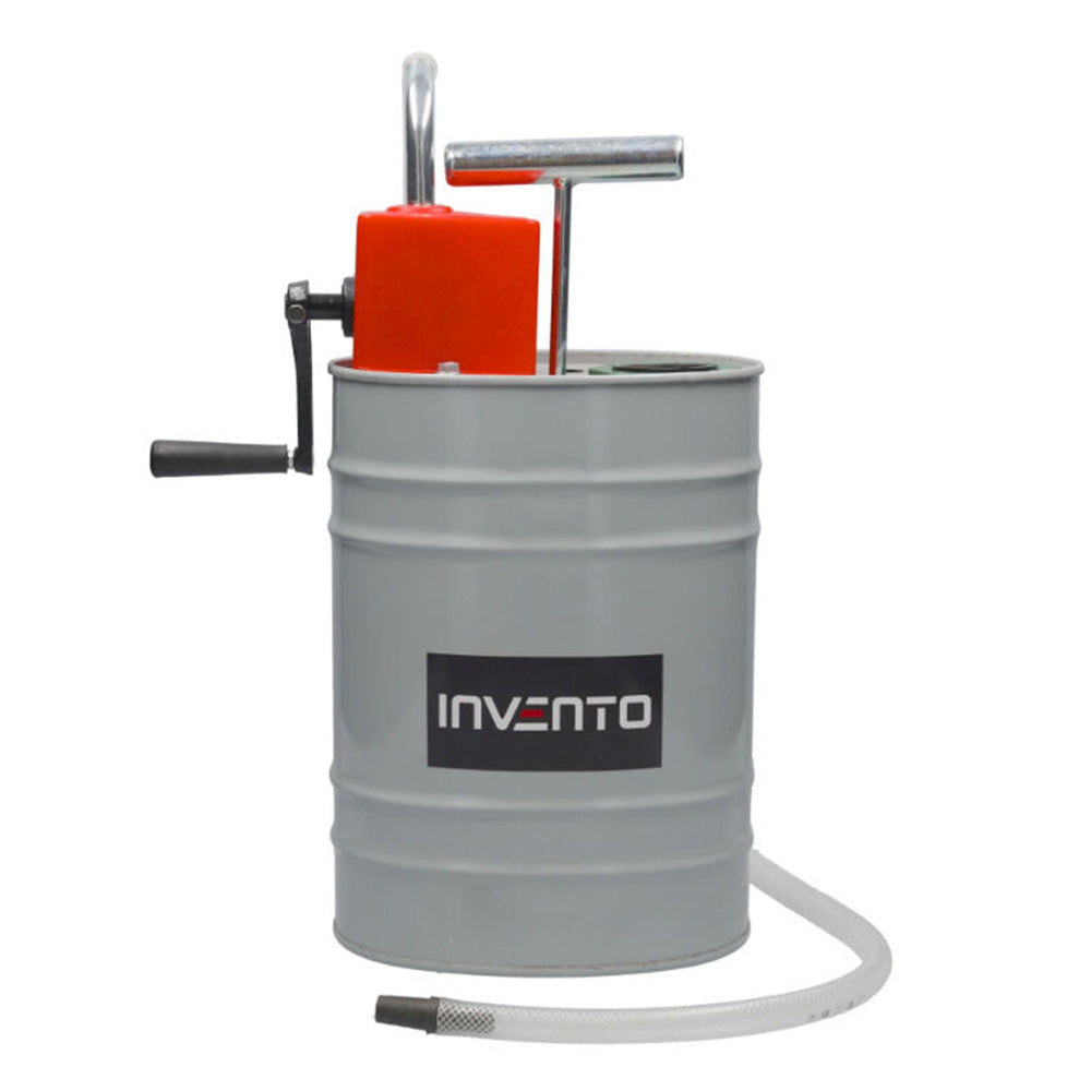 Pompa trasferimento olio e gasolio manuale, per l'estrazione lubrificante, travaso carburante, 10 litri Invento