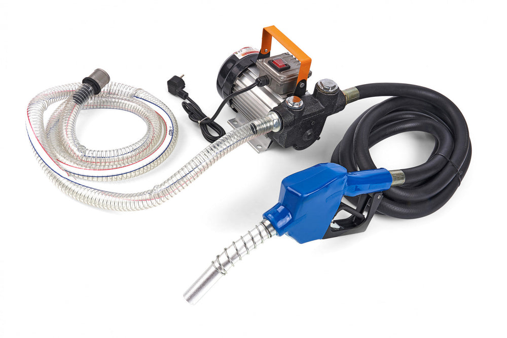 Pompa travaso gasolio, 220v, portata 60 l/min, elettrica 550w per combustibile, per trasferimento carburante e rifornimento