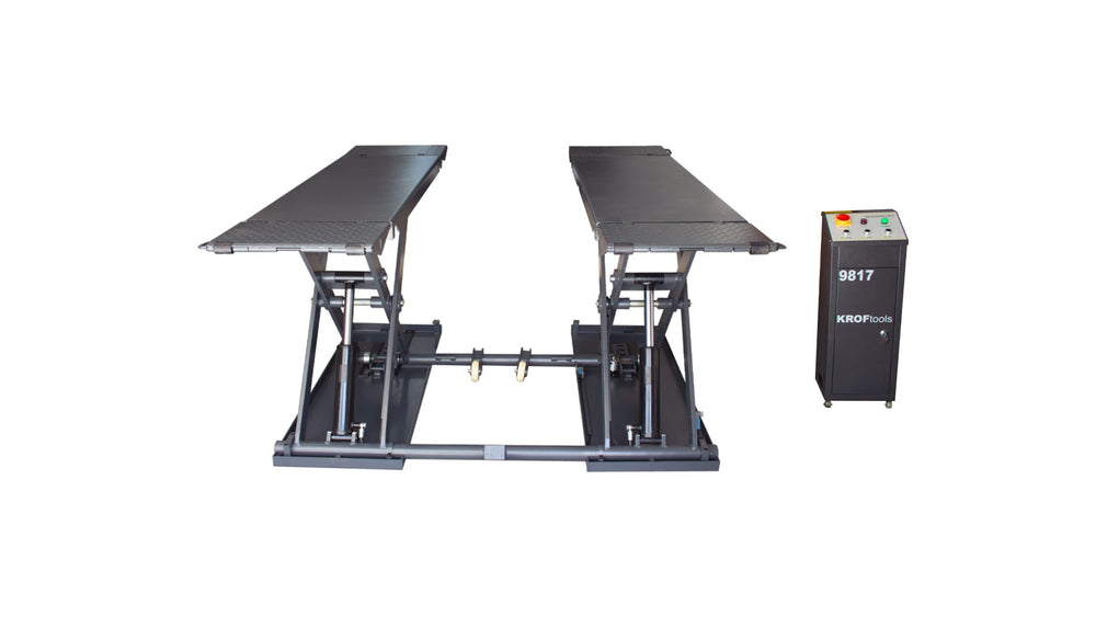 Ponte sollevatore a forbice portata 3000 kg alzata da 110 a 1000 mm,220 V, ideale per gommisti