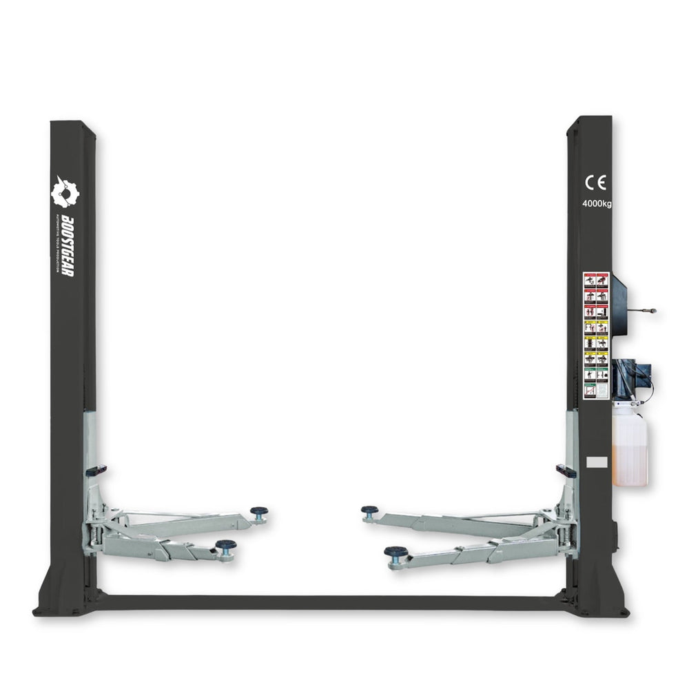 Ponte sollevatore auto a 2 colonne, portata 4000 kg, 380v, idraulico, sblocco manuale elettroidraulico, BOOST GEAR