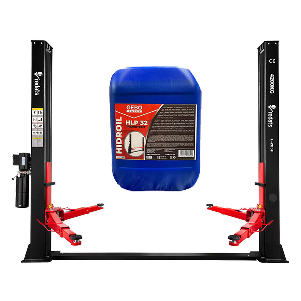 Ponte sollevatore auto a 2 colonne, portata 4200 kg, 230v, idraulico, sblocco manuale elttroidraulico, Redats