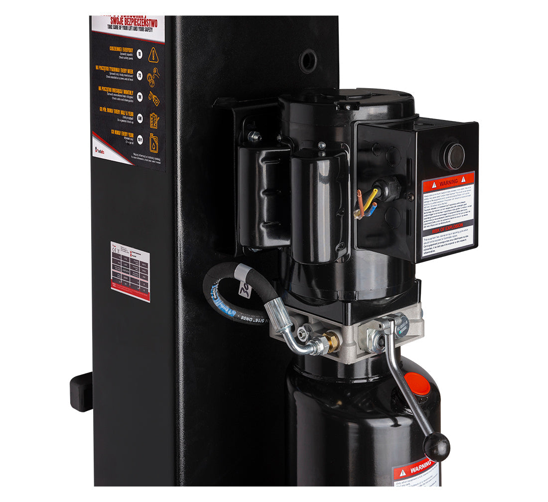 Ponte sollevatore auto a 2 colonne, portata 4200 kg, 230v, idraulico, sblocco manuale elttroidraulico, Redats