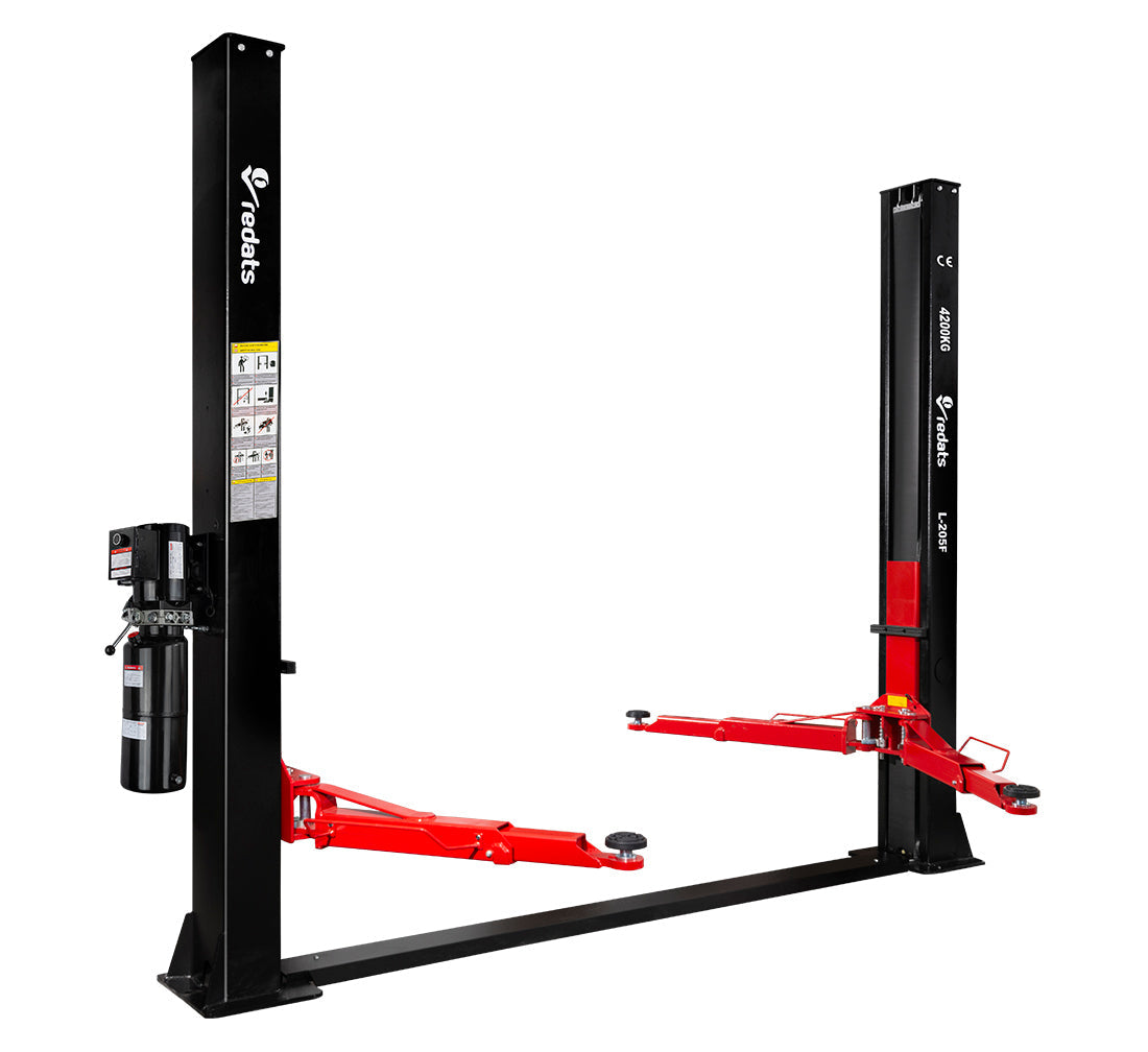 Ponte sollevatore auto a 2 colonne, portata 4200 kg, 230v, idraulico, sblocco manuale elttroidraulico, Redats
