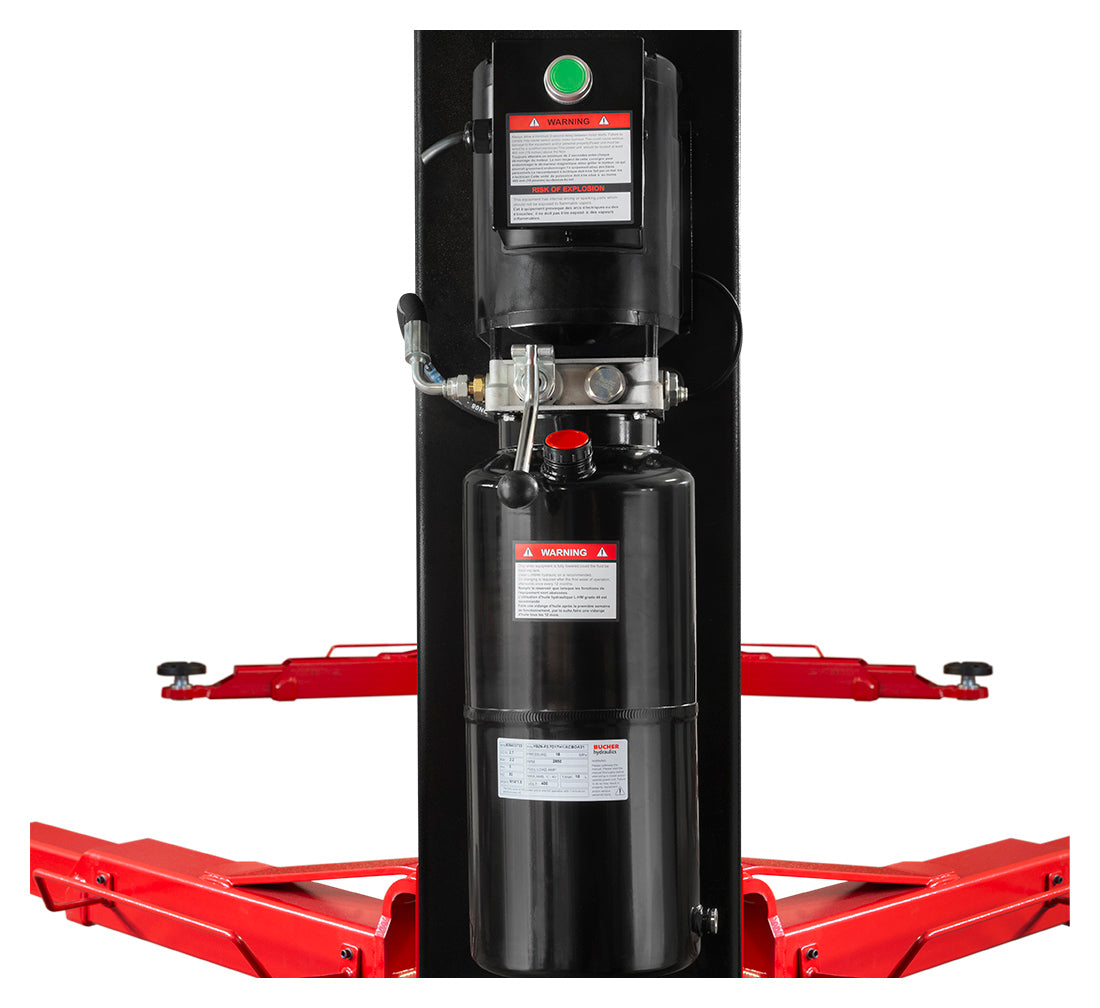 Ponte sollevatore auto a 2 colonne, portata 4200 kg, 380v, idraulico, sblocco manuale elettroidraulico, Redats