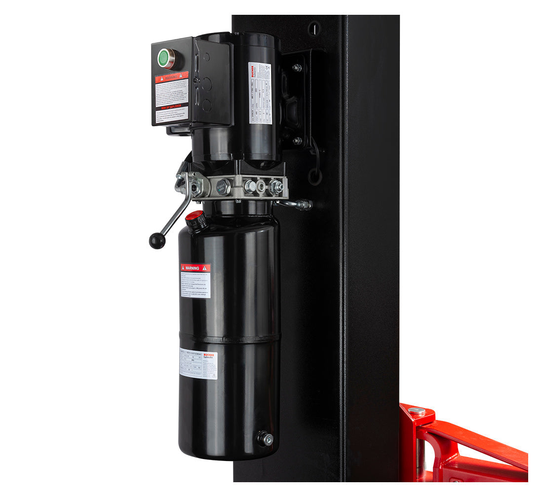 Ponte sollevatore auto a 2 colonne, portata 4200 kg, 380v, idraulico, sblocco manuale elettroidraulico, Redats