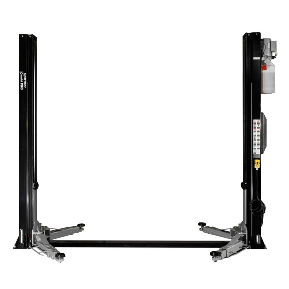 Ponte sollevatore auto a 2 colonne, portata 4500 kg, 230v, idraulico, sblocco automatico elettroidraulico e illuminazione LED, Castex