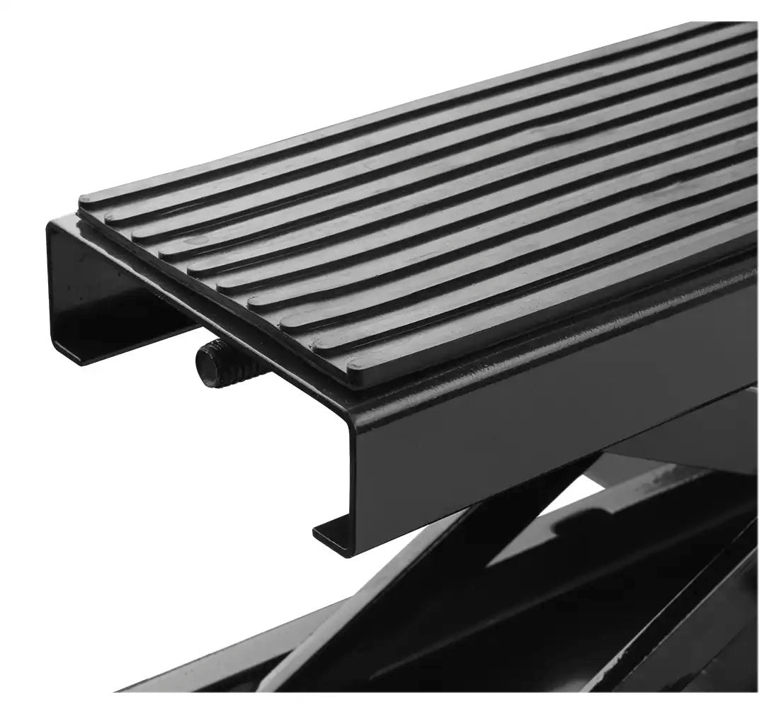 Ponte sollevatore cric idraulico a forbice per moto da officina capacità max. 500kg altezza regolabile 9,5-42,5 cm, cavalletto alzamoto con 2 selle antiscivolo da officina operazione idraulica, Redats
