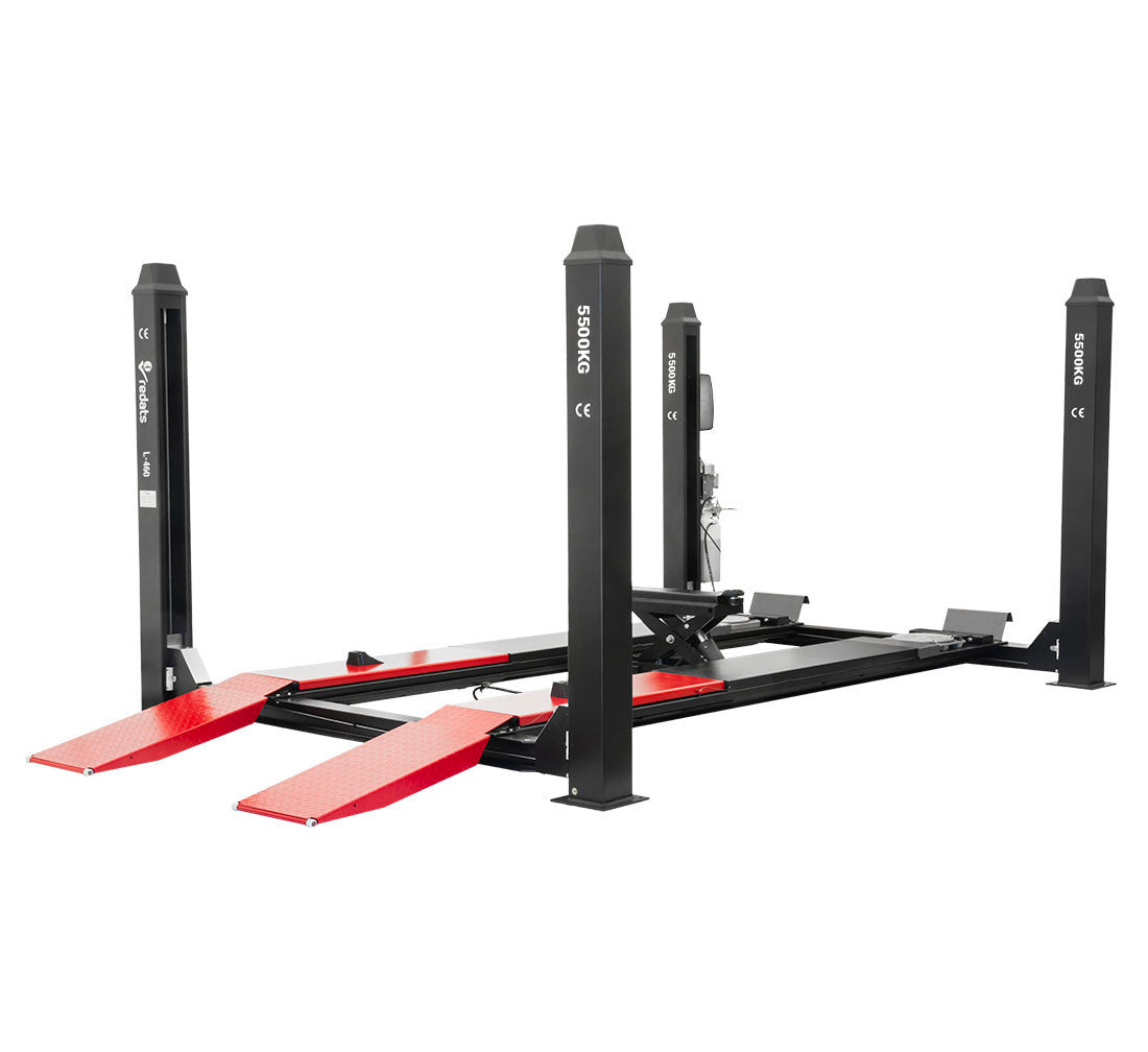Ponte sollevatore elettroidraulico a 4 colonne, portata 5500 kg,380v, con cric da fossa