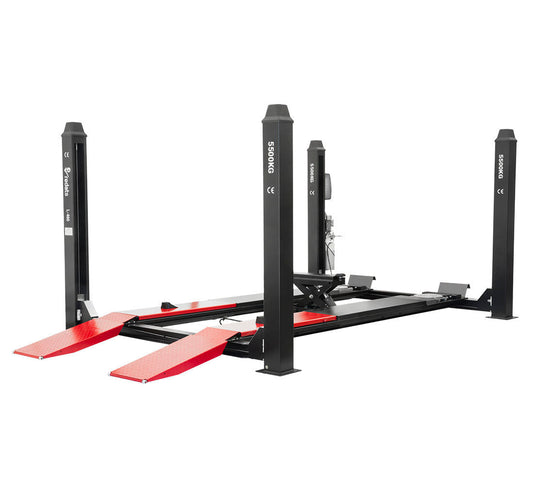 Ponte sollevatore elettroidraulico a 4 colonne, portata 5500 kg,380v, con cric da fossa