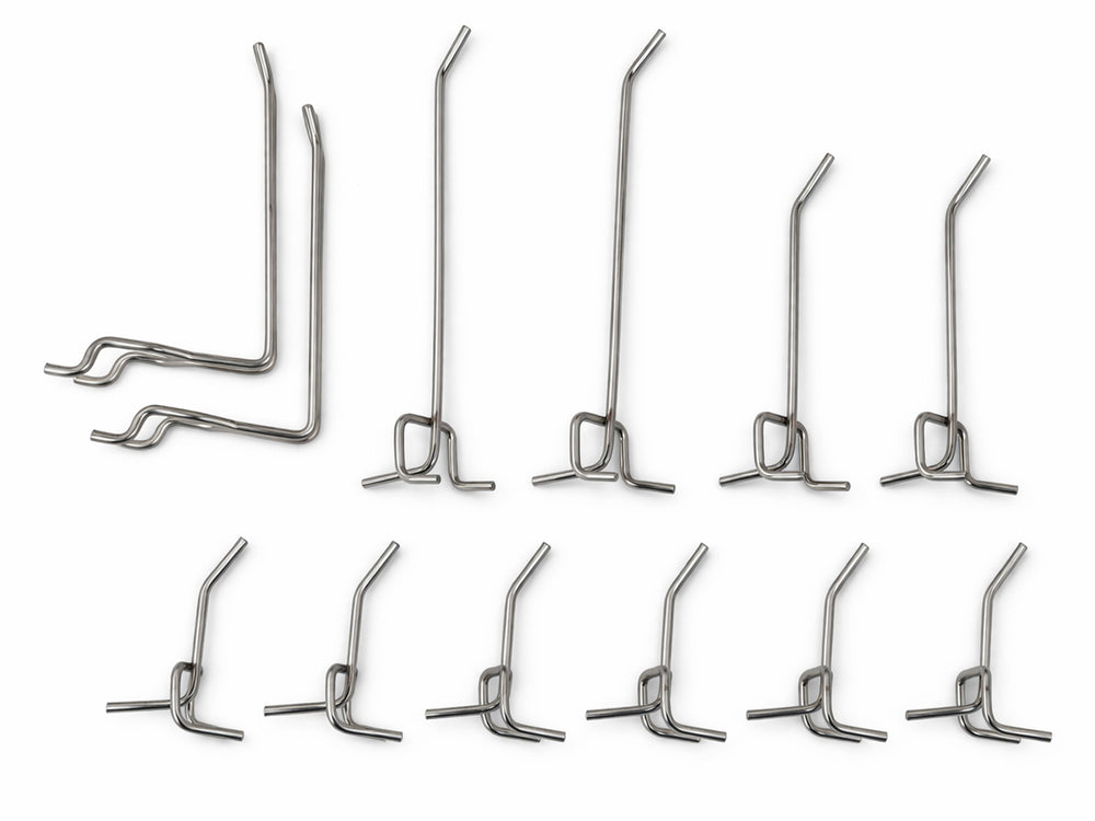 Set-kit 12 ganci per pannello utensili Gebo Tools