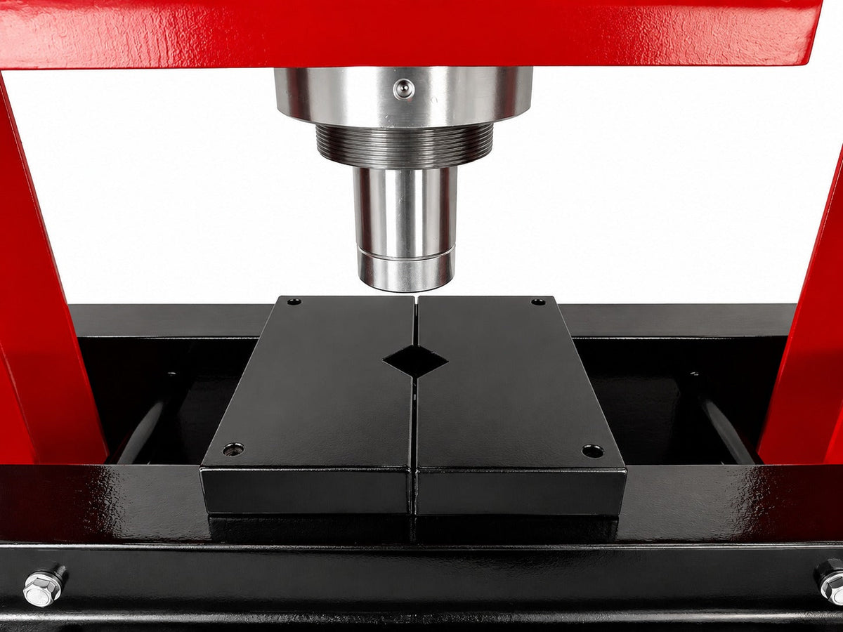 Pressa idraulica da officina 30 tonnellate a telaio per cuscinetti con manometro, a doppia azione,  Gebo Tools