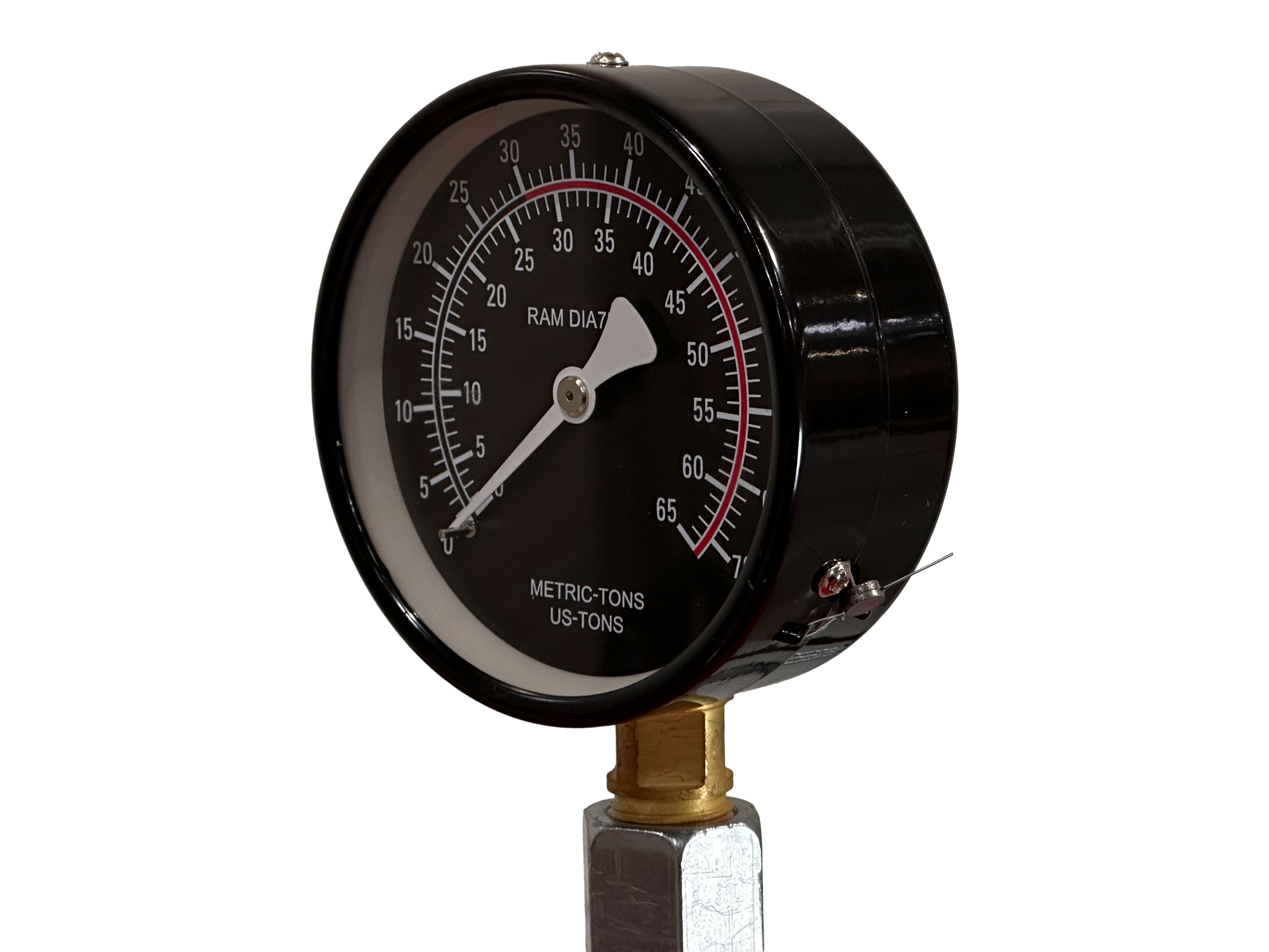 Pressa idraulica da officina 30 tonnellate a telaio per cuscinetti con manometro, a doppia azione,  Gebo Tools