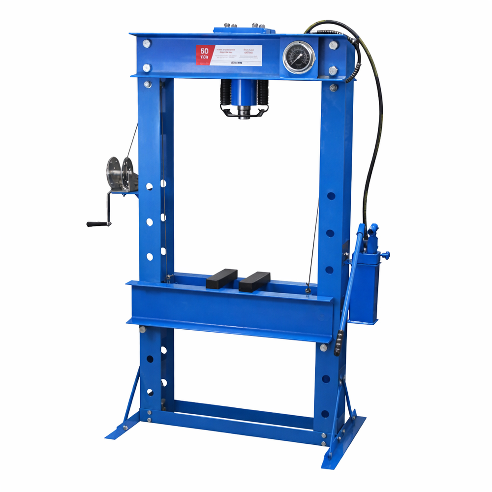 Pressa idraulica da officina 50 tonnellate, a telaio per cuscinetti, KB Global