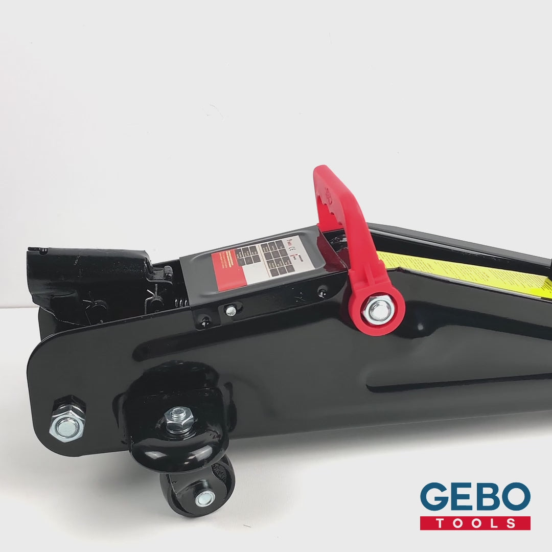 Cric sollevatore auto, martinetto idraulico professionale a carrello con profilo ribassato, 2 t, altezza di sollevamento 13–30 cm Redats