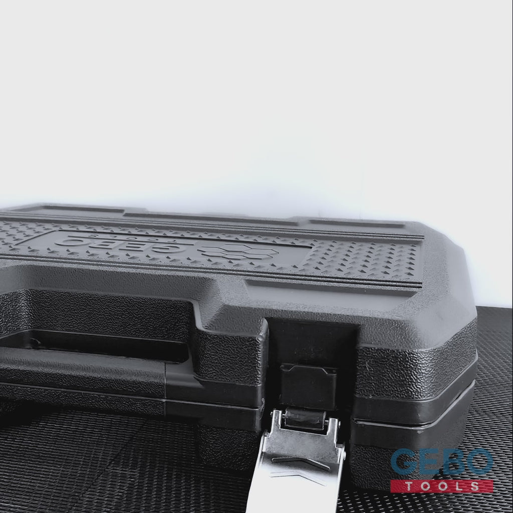 Valigetta utensili professionale 108 pezzi, serie di chiavi a bussola in Cr-V, torx cricchetti, prolunghe, kit attrezzi per auto, officina fai-da-te con attacchi 1/2" e 1/4", Hbm