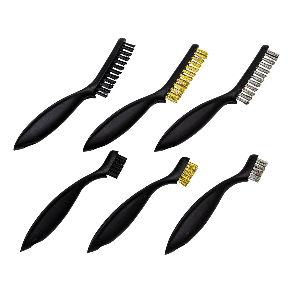 Set di spazzole metalliche per trapano, kit di pulizia per scrubber elettrico, strumenti di pulizia per lucidatura, in filo di acciaio, nylon e ottone, 6 pezzi